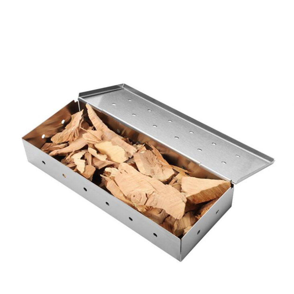 Smoker Box Wood Chip - Outdoor BBQ Wood Chip Smoker Box