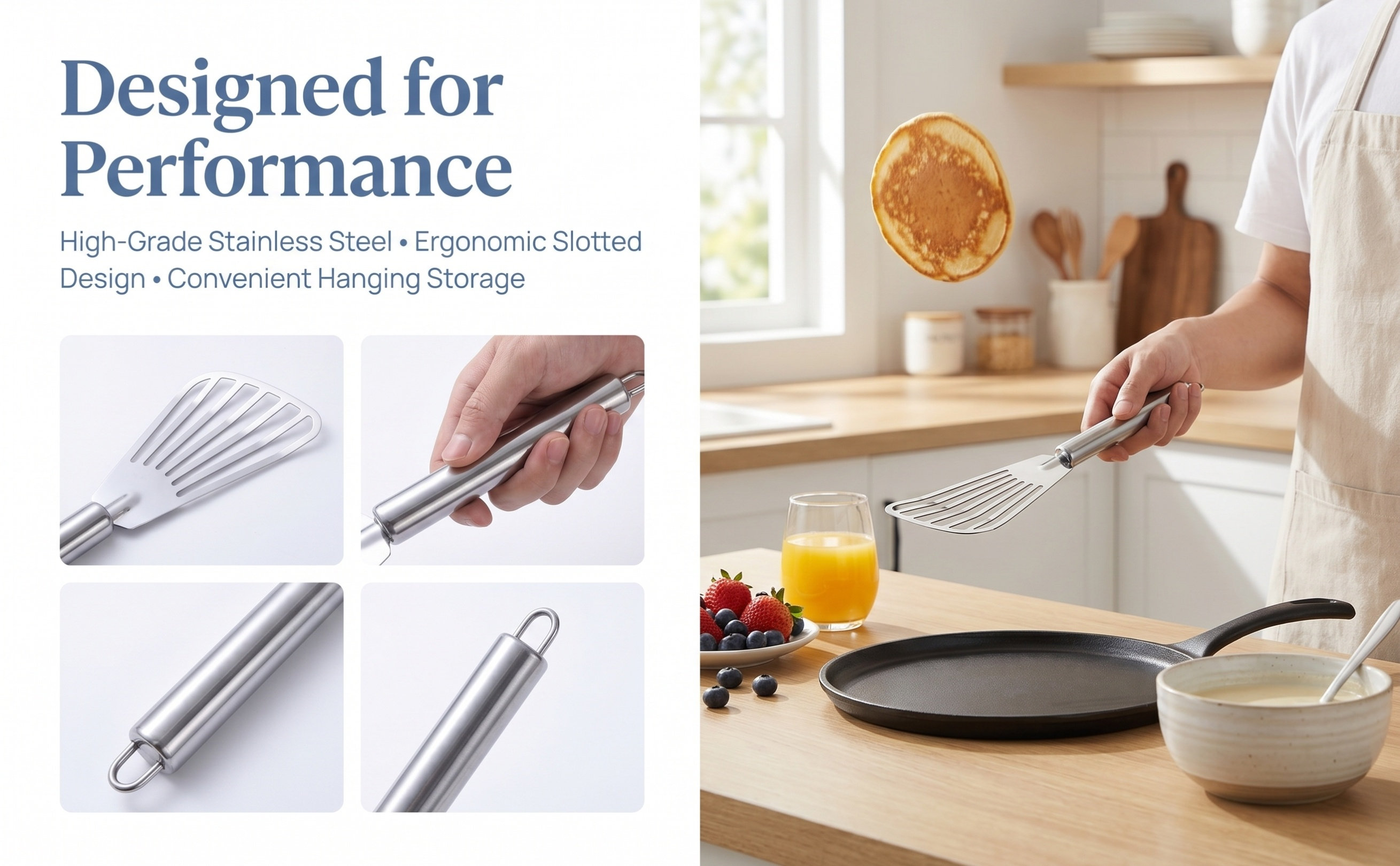 Home Cooking Steak - 3Pcs Professional Grade Stainless Steel Steak
