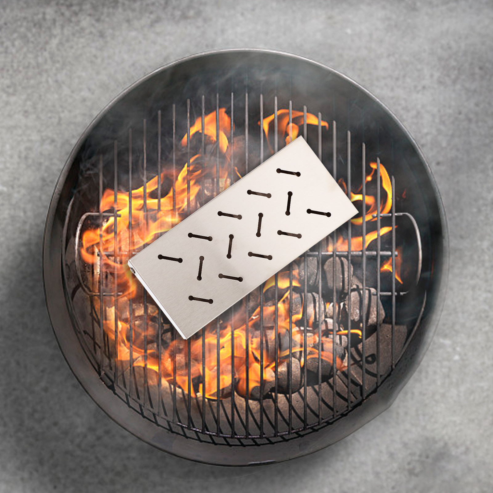 Smoker Box Wood Chip - Large Stainless Steel Smoker Box Fits