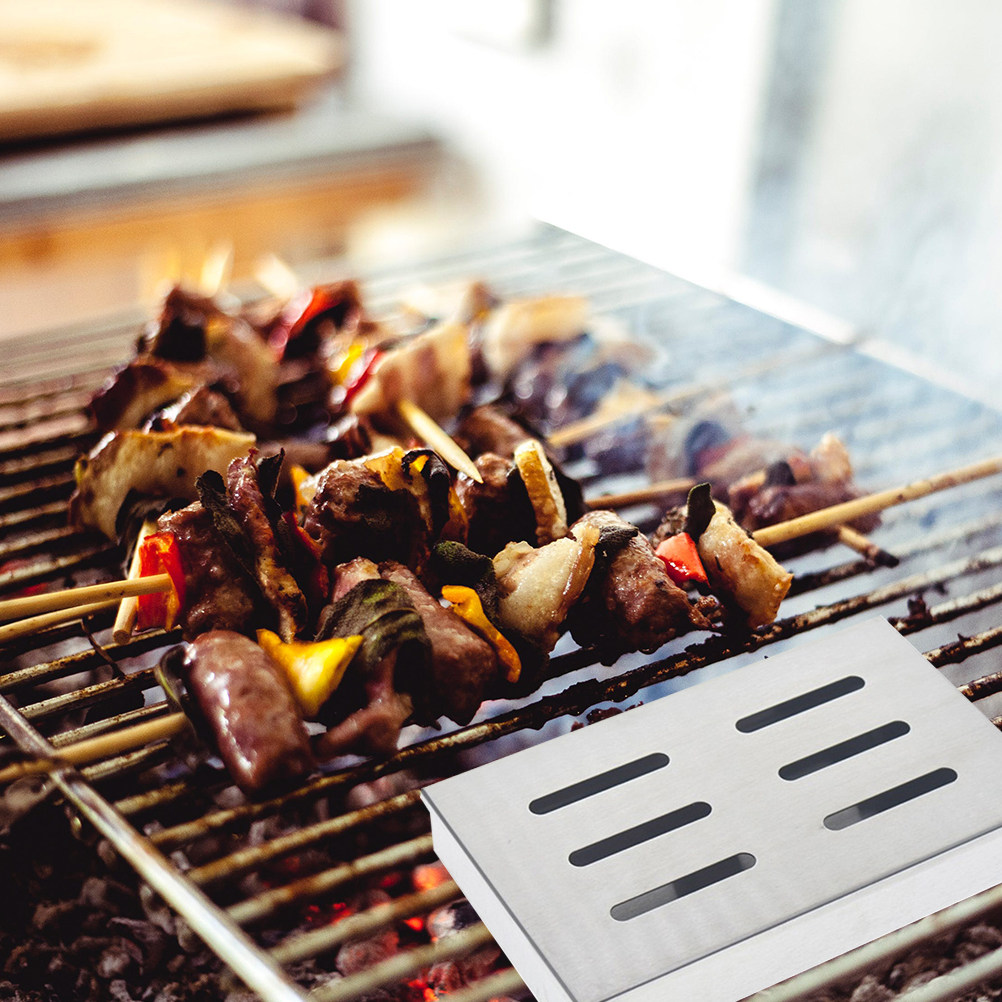 Stainless Steel BBQ Smoker Box - Smoker Box Wood Chip review and price