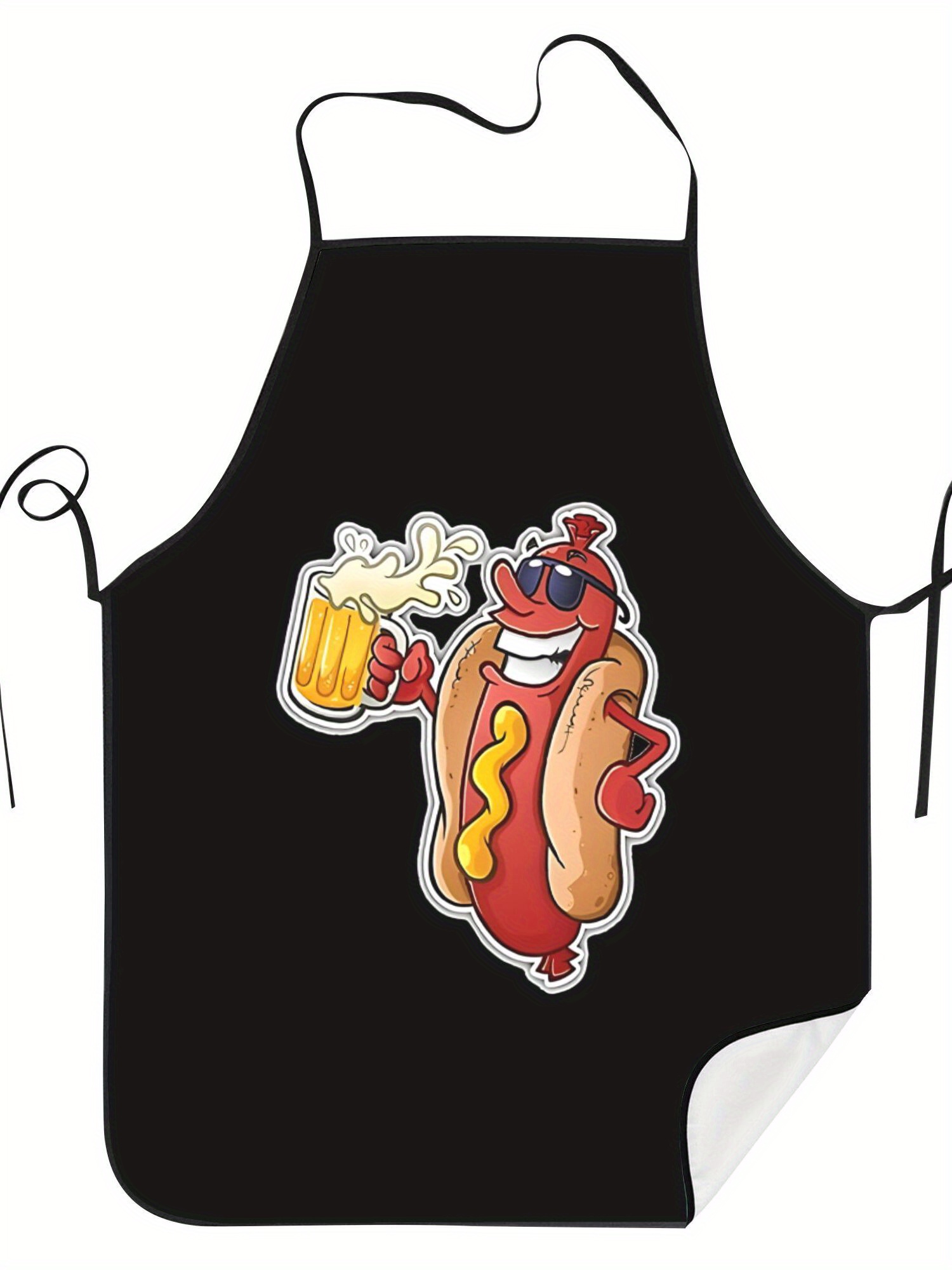 Hot Dog Pattern Print Apron, F - Home Cooking Fast Foods review and price